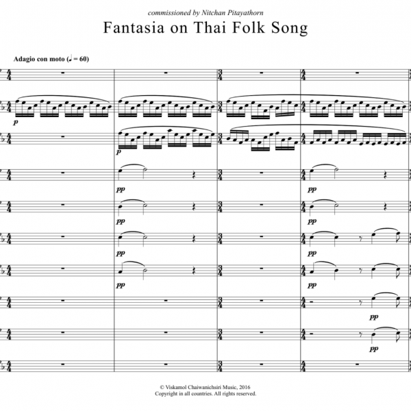 Fantasia on Thai Folk Song (Sax. Ensemble + Solo)