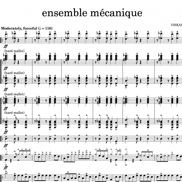 ensemble mécanique (Percussion Ensemble)